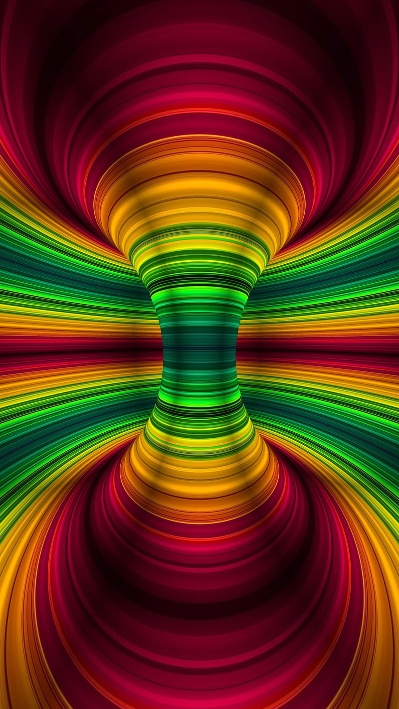 Rotating inner torus, 3d, colorful, colors, desenho, pattern, psicodelia, torus, trippy, HD phone wallpaper