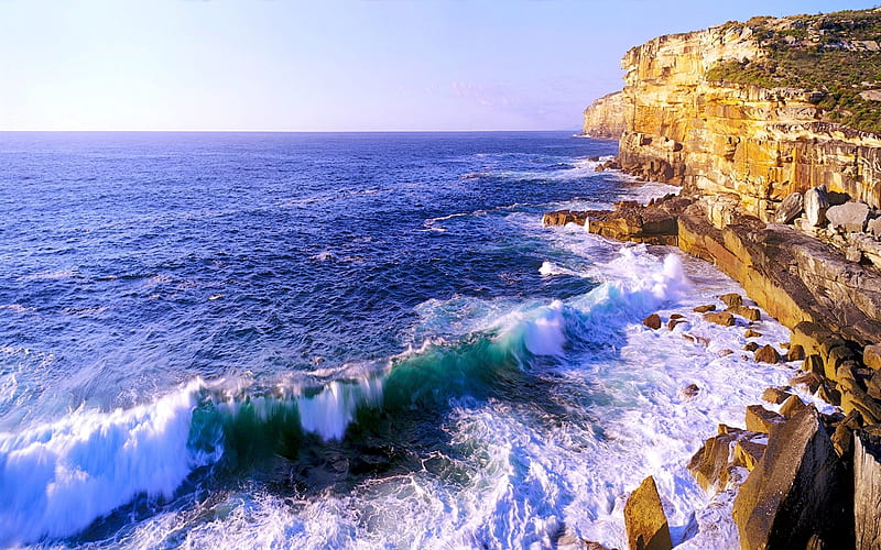 Coast of Wales, UK, Coast, Oceans, Waves, Wales, Cliffs, Nature, HD  wallpaper | Peakpx