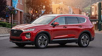 2019 Hyundai Santa Fe - Front Three-Quarter , car, HD wallpaper