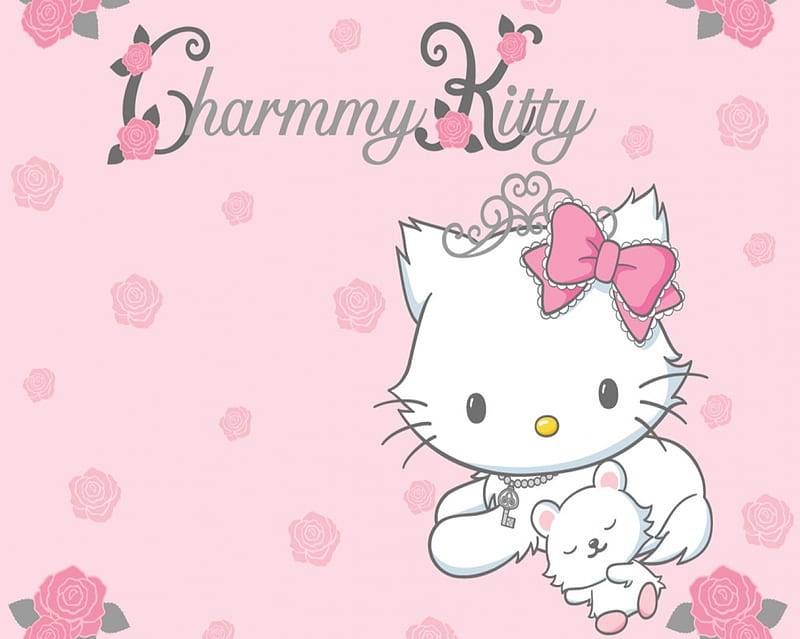 Charmmy Kitty, abstract, cartoons, hello kitty, HD wallpaper