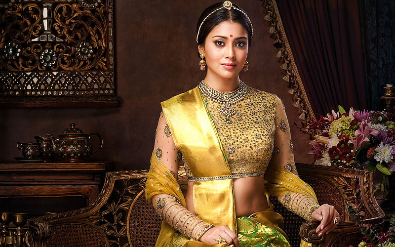 Shriya Saran, 2019, Bollywood, indian actress, beauty, brunette woman, Shriya Saran hoot, HD wallpaper