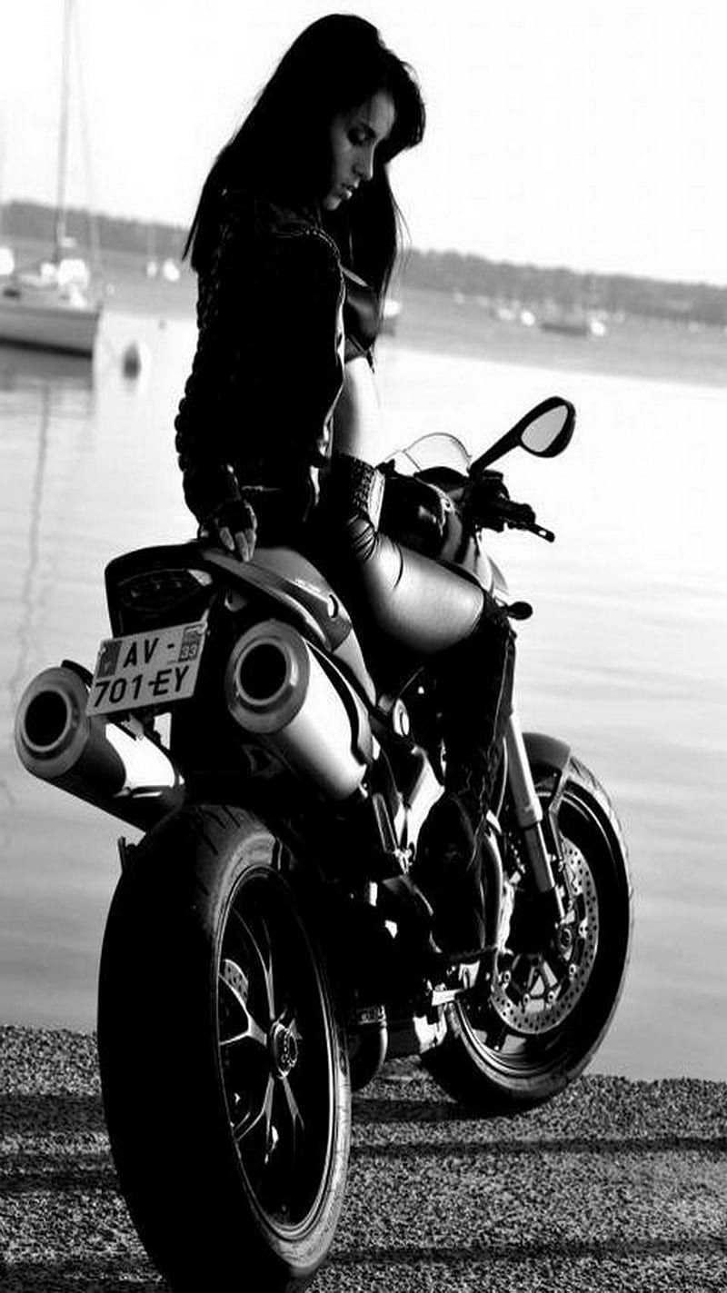 Moto chica, bicicleta, moto, Fondo de pantalla de teléfono HD | Peakpx