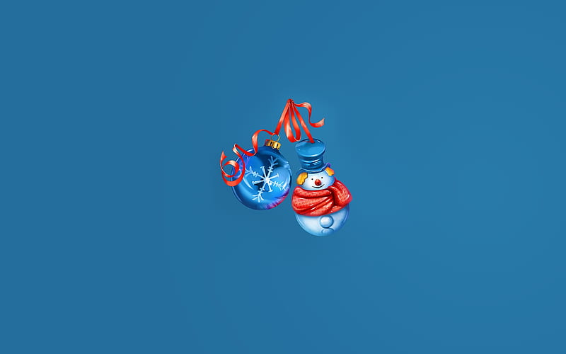 Merry Christmas!, red, craciun, christmas, snowman, minimalistic, blue, card, HD wallpaper Merry Christmas!, red, craciun, christmas, snowman, minimalistic, blue, card, HD wallpaper