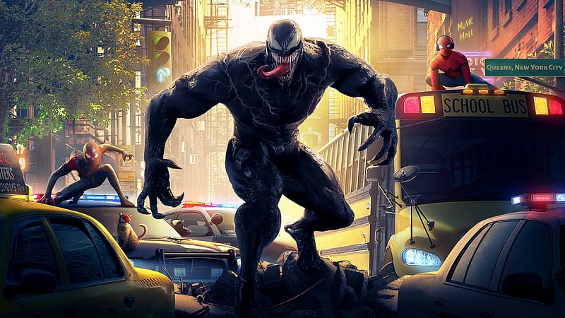 Venom Vs Spidermans, venom, spiderman, superheroes, artwork, digital-art, artist, behance, HD wallpaper