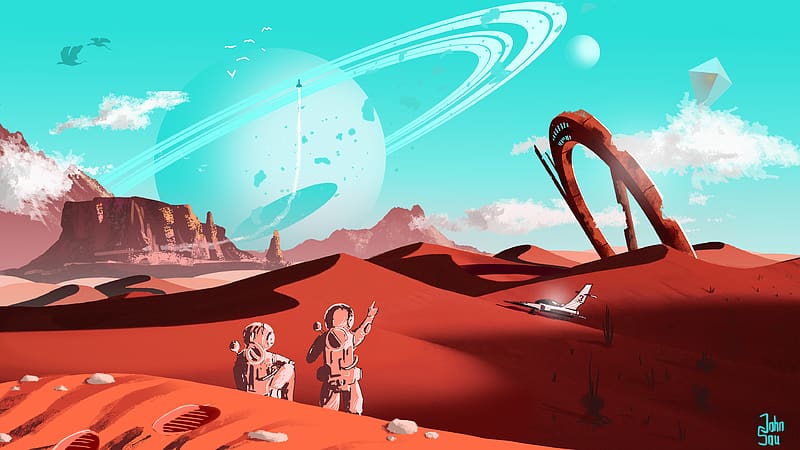 Sand, Desert, Planet, Spaceship, Spacesuit, Astronaut, Video Game, No Man's  Sky, HD wallpaper | Peakpx
