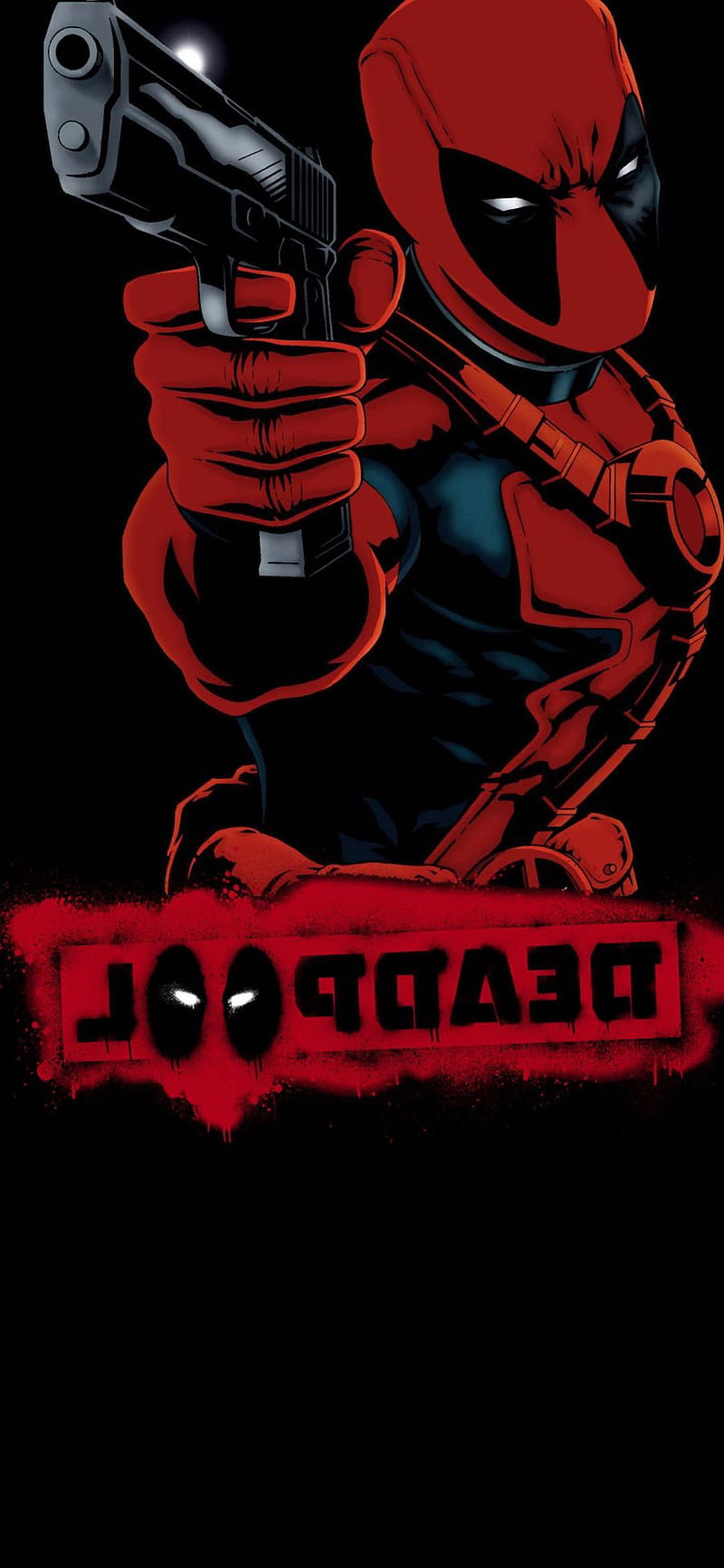 Deadpool, gun, marvel, wade wilson, PunchHole, HD phone wallpaper | Peakpx