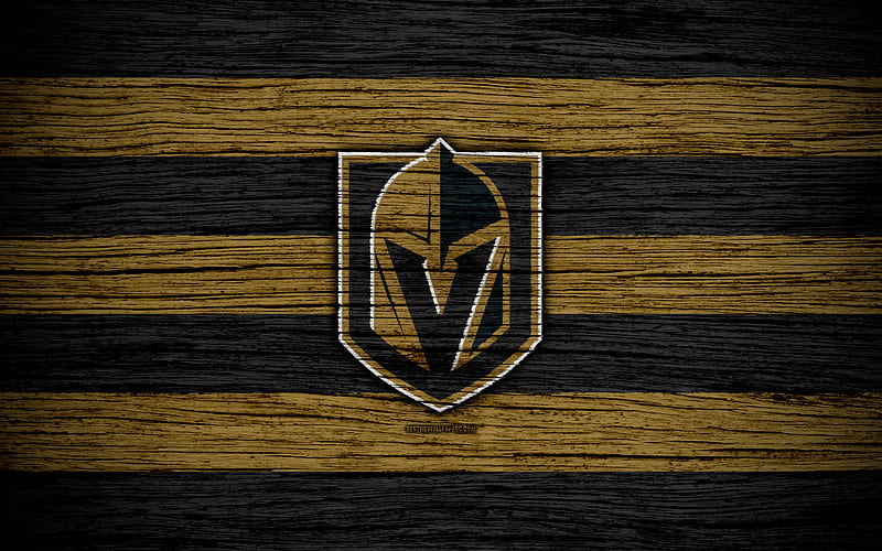 Vegas Golden Knights NHL, hockey club, Western Conference, USA, logo, wooden texture, hockey, Pacific Division, HD wallpaper