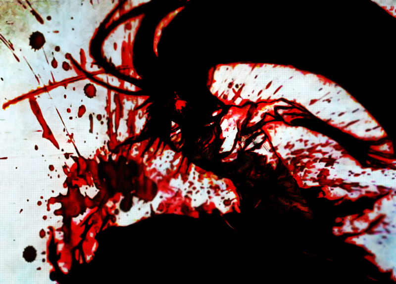 Mugetsu in Blood, bleach, ichigo kurosaki, mugetsu, soul reaper, vasto lordes, zangetsu, final getsuga tenshou, HD wallpaper