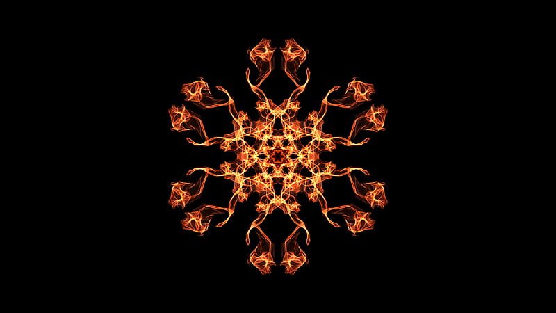 Snowflake Burning, HD wallpaper