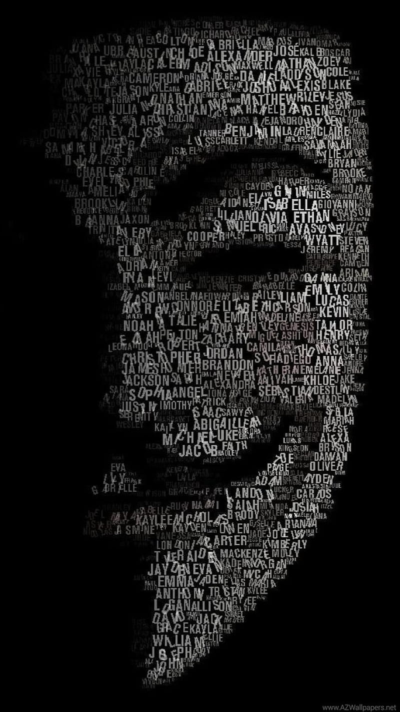 Anonymous, anonimo, anonimous, hack, hacker, mask, v de vinganca, v for vendeta, vendetta, HD phone wallpaper