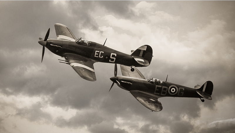 Hawker Hurricane And Supermarine Spi, HD wallpaper