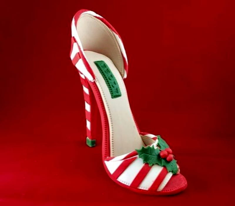 Christmas Stilettos Cake, White, Cake, Red, Stiletto, Berries, HD ...