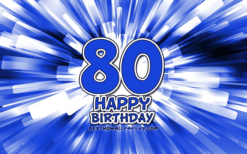  Feliz   cumpleaños azul rayos abstractos, fiesta de cumpleaños, creativo, feliz cumpleaños de   años, Fondo de pantalla HD