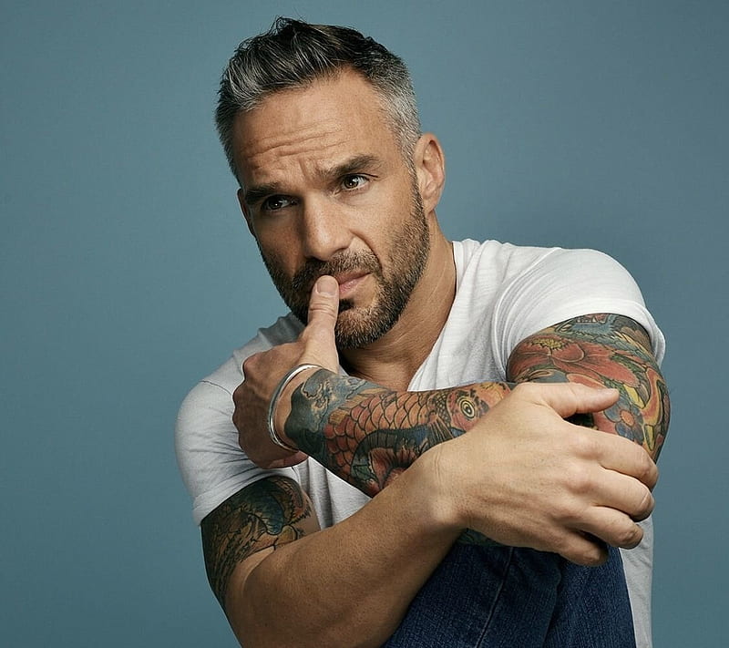 Philippe Bas, tattoo, man, actor, HD wallpaper | Peakpx