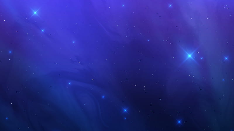 Blue Stars With Background Of Blue And Violet Sky Space, HD wallpaper