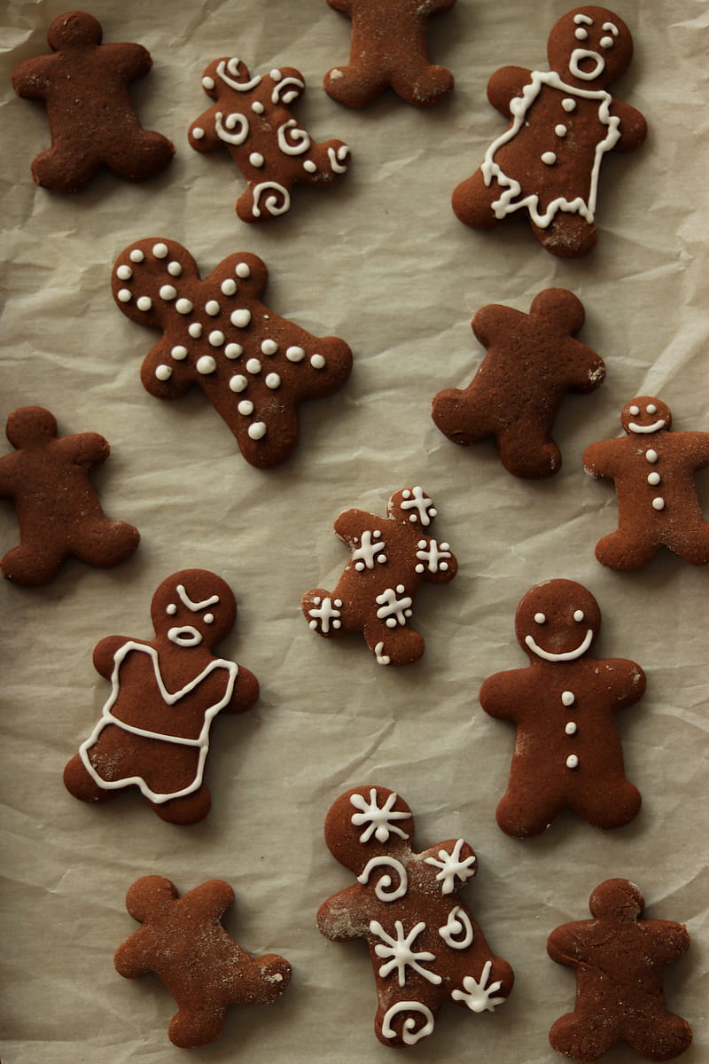 gingerbread, cookies, cooking, new year, christmas, HD phone wallpaper
