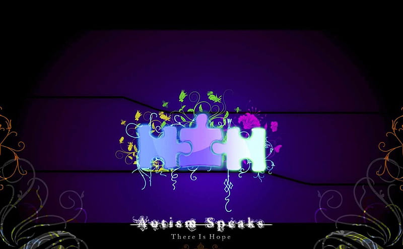 Autism Speaks, awareness, purple, april, puzzle, asd, autism, HD wallpaper