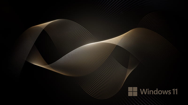 Windows 11 Blue Abstract Dark Mode 4K Wallpaper