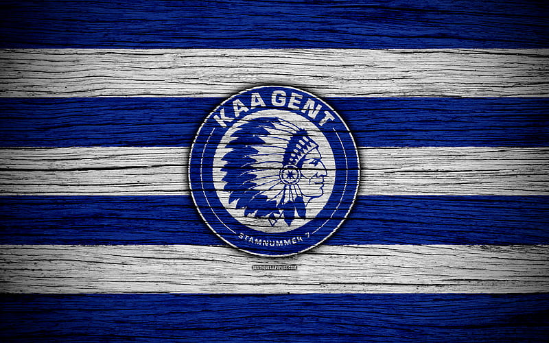 Gent FC logo, Jupiler Pro League, wooden texture, KAA Gent, Belgium, soccer, Belgian First Division A, football, FC Gent, HD wallpaper