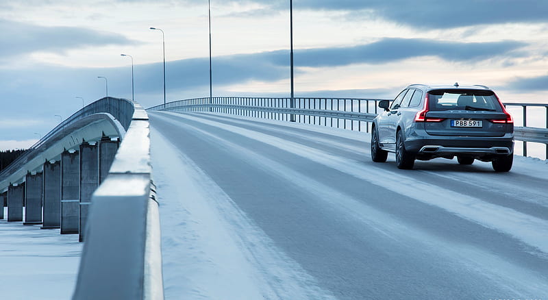 2017 Volvo V90 Cross Country in Snow - Rear , car, HD wallpaper