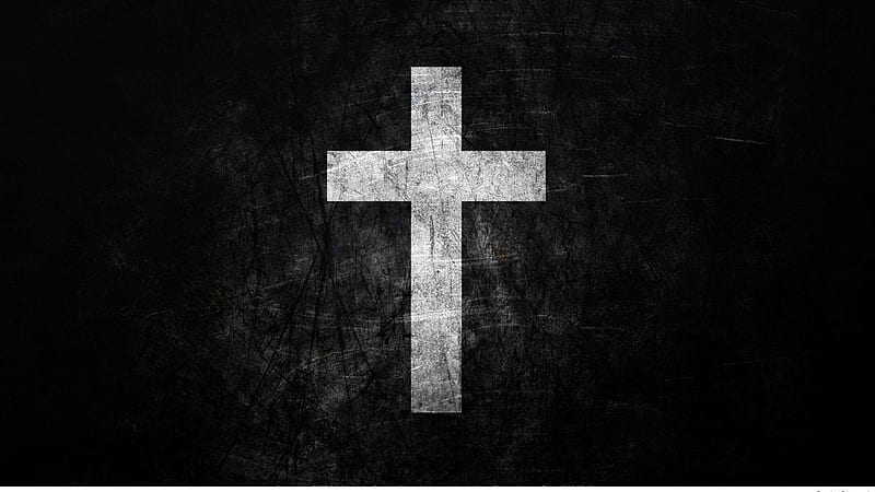 Cross In A Black Backgroiund Cross, HD wallpaper