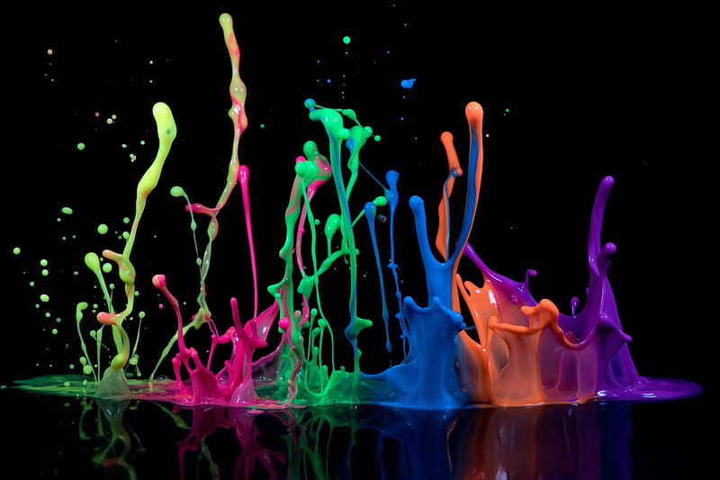 Dancing Paint, colorful, paint, abstract, sonic vibration, HD wallpaper