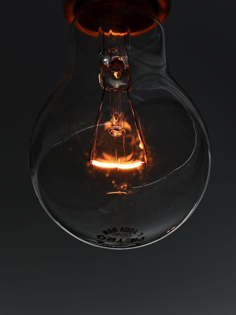 light bulb, electricity, glow, macro, close-up, HD phone wallpaper