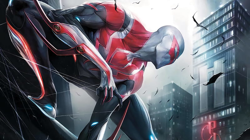 Spiderman 2099, spiderman, superhéroes, Fondo de pantalla HD | Peakpx