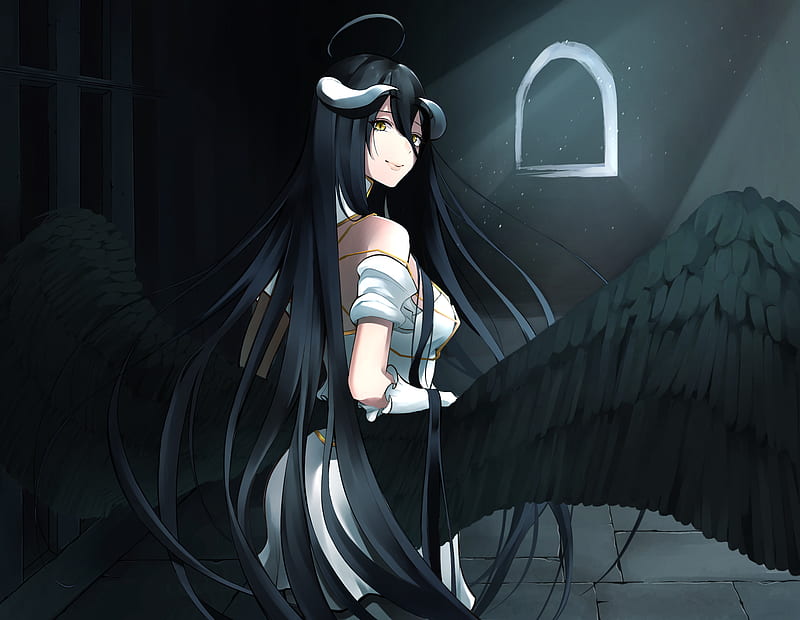 Download Albedo Overlord Aesthetic Anime Girl iPhone Wallpaper  Wallpapers com