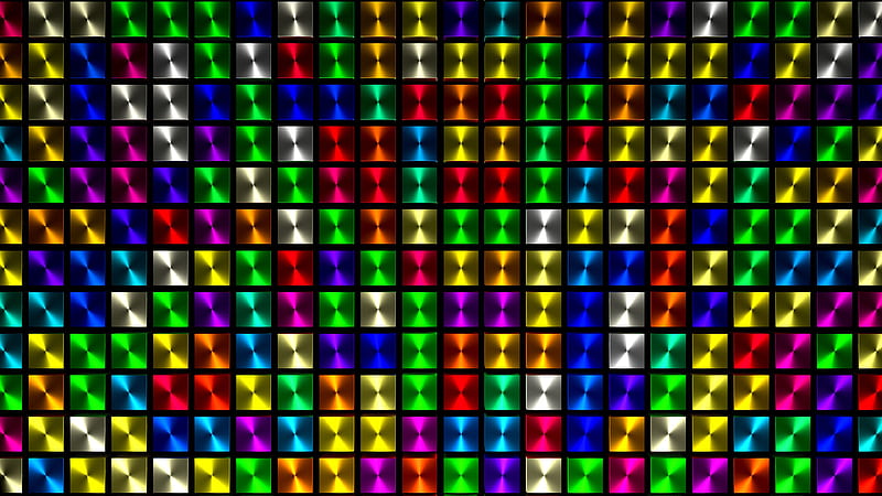 cubes, colorful, multicolored, shiny, HD wallpaper