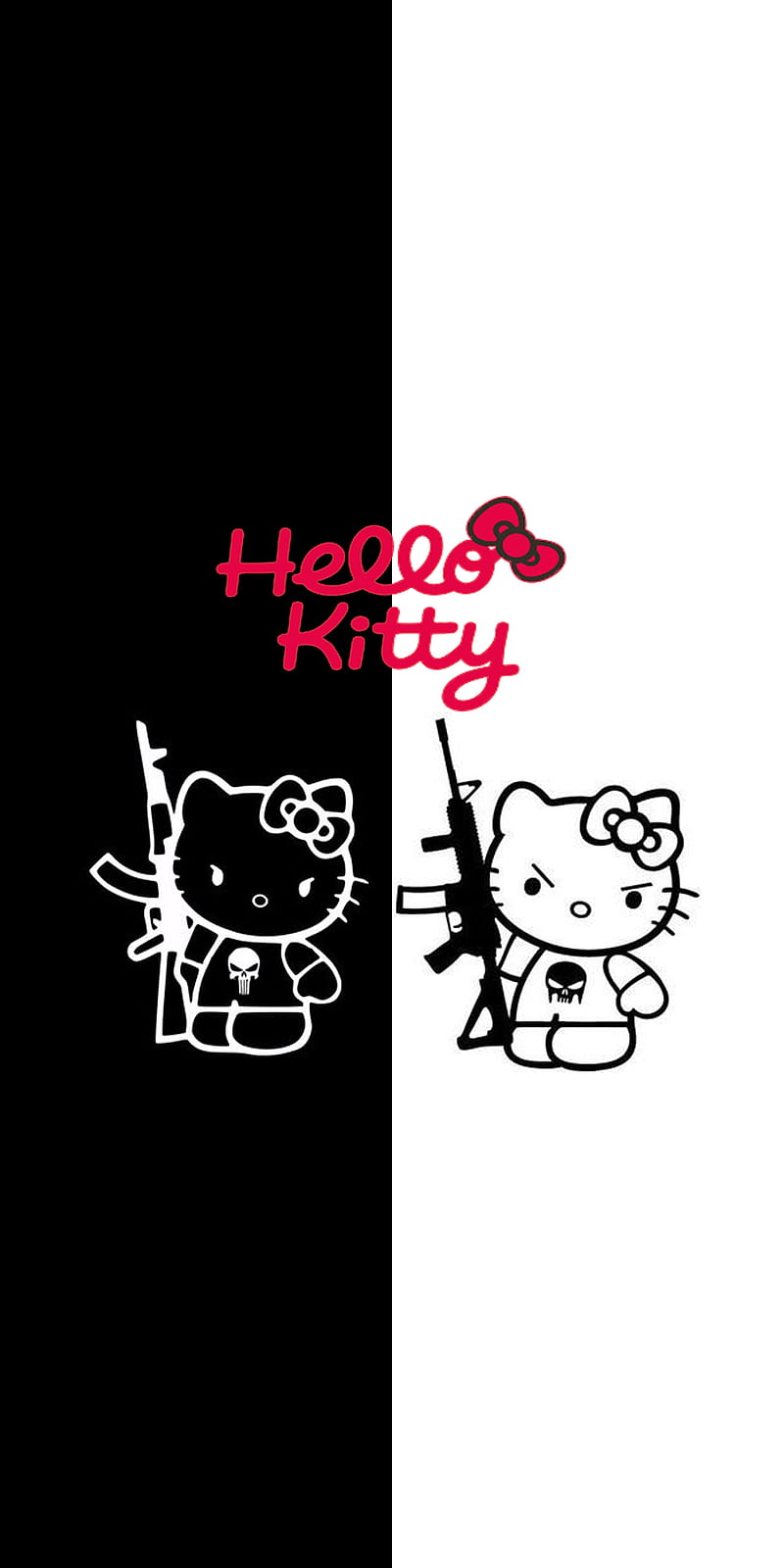 Hello Kitty Scarface, 929, black, gangsta, guns hello kitty, pink