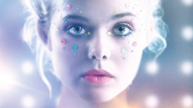 Gray Eyes Mary Elle Fanning With Colorful Dots On Face Mary Elle Fanning, HD wallpaper