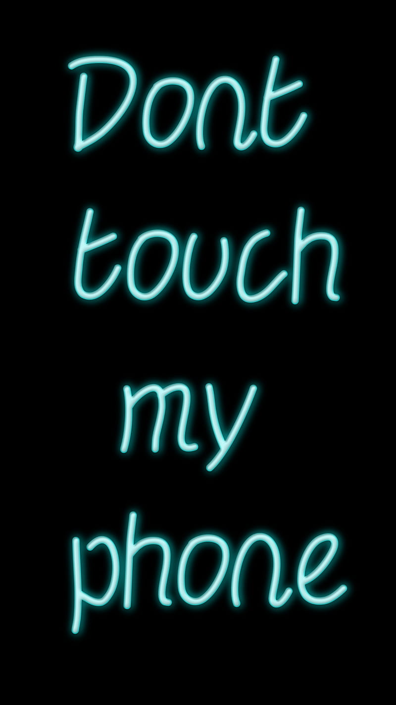 Touch my phon, dont touch, phone, typography, HD phone wallpaper