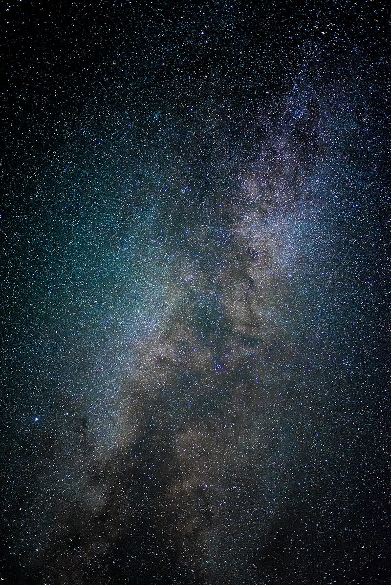 starry sky, milky way, space, stars, night, HD phone wallpaper