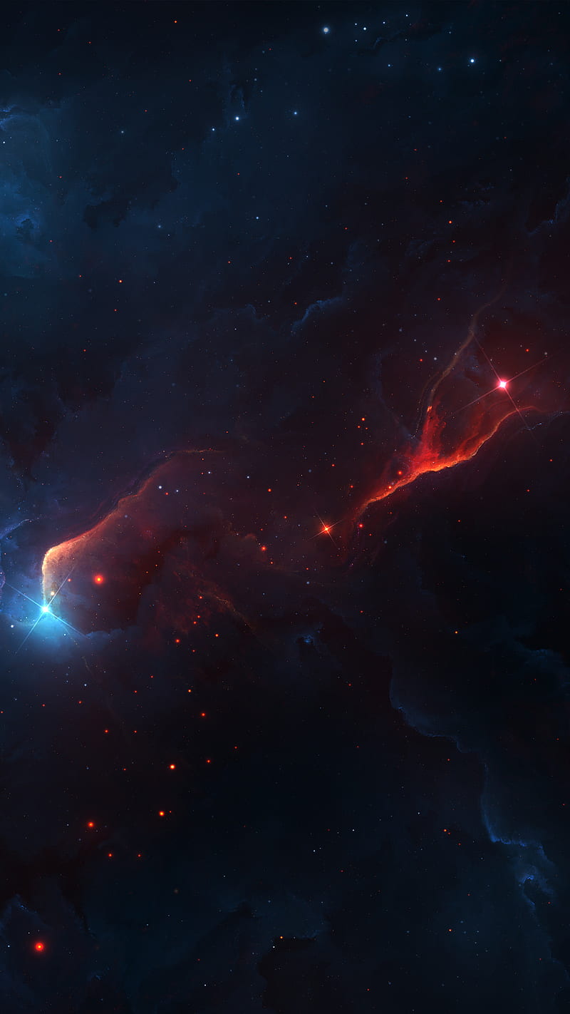 The Dark Dimension, nebula, space, starkiteckt, HD phone wallpaper