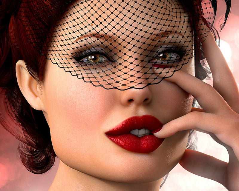 Angelina, red, frumusete, angelina jolie, luminos, CG, lips, fantasy, pitoxlon, rendering, beauty, face, HD wallpaper