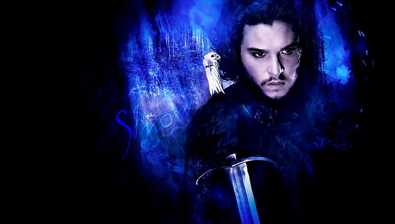 Game of Thrones - Jon Snow, house, westeros, game show, fantasy, tv show George R R Martin, Jon Snow, GoT, essos, fantastic, HBO, a song of ice and fire, Game of Thrones, thrones, medieval, stark, entertainment, skyphoenixx1, the nights watch, HD wallpaper