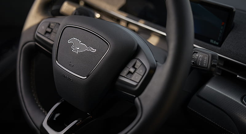 2021 Ford Mustang Mach-E GT - Interior, Steering Wheel , car, HD wallpaper