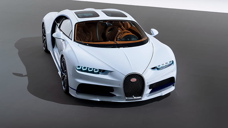 bugatti chiron, white, majestic, supercars, Vehicle, HD wallpaper