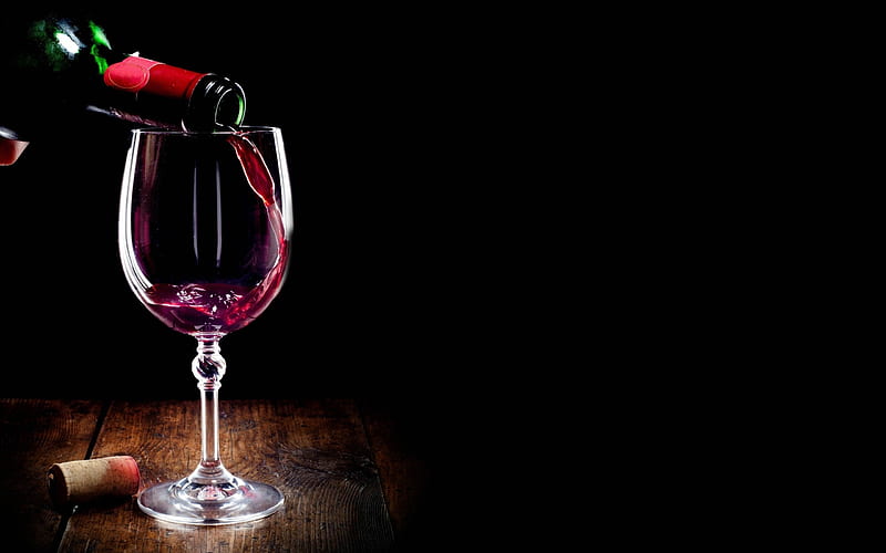 Glass of wine, Bottle, Alcohol, Glass, Wine, HD wallpaper