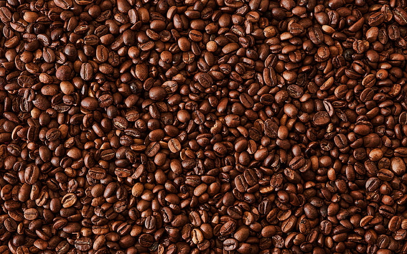 coffee beans texture, close-up, arabica, brown backgrounds, macro, natural coffee, background with coffee, coffee textures, coffee backgrounds, coffee beans, coffee, arabica beans, HD wallpaper