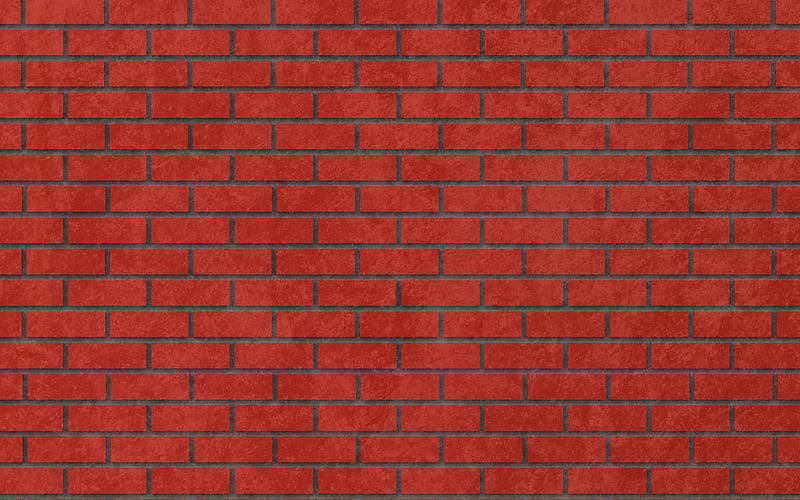 red brickwall, macro, red bricks, bricks textures, red bricks wall, bricks, wall, red bricks background, red stone background, HD wallpaper