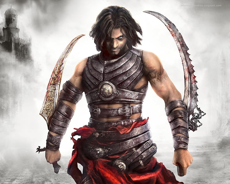 Warrior of Fate, belts, swords, male, buckles, mist, fantasy, warrior, leather, castle, armour, HD wallpaper