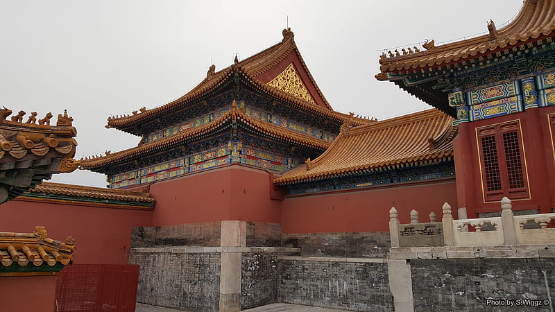 The Forbidden City, Beijing, China, Beijing, Forbidden, China, City, Clouds, HD wallpaper