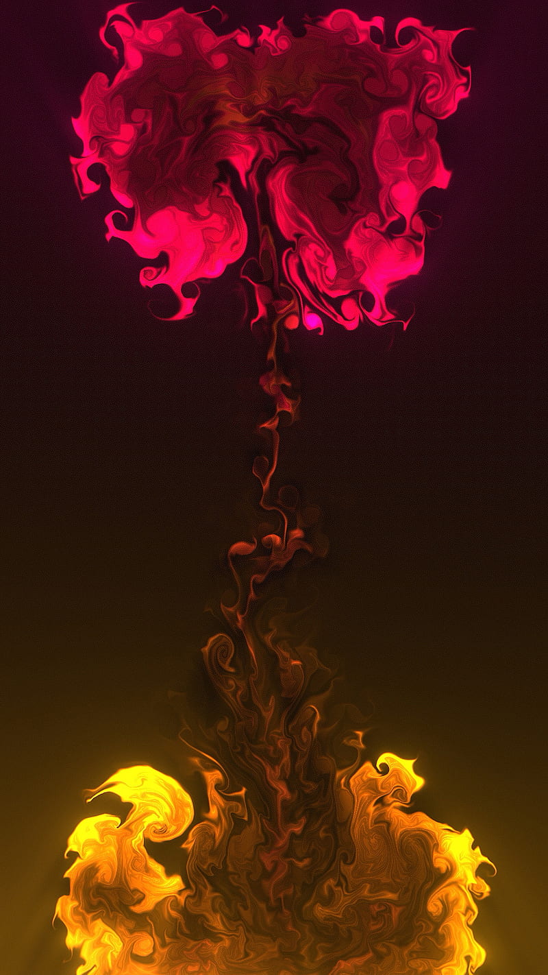 BOOM!, Abstract, Black, Boom, Chromatic, Cosmos, Explode, Red, Smoke, Space, Yellow, HD phone wallpaper