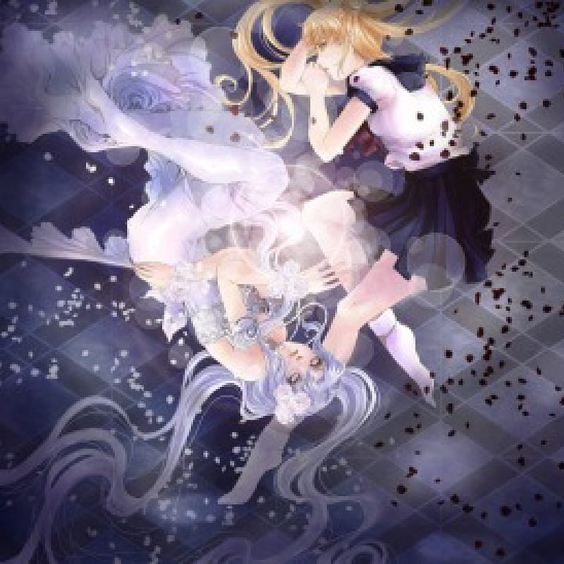 Tsukino Usagi, pretty, white hair, dual, sweet, nice, anime, sailor moon, beauty, anime girl, long hair, lovely, twintail, gown, blonde, serenity, lay, ice, maiden, dress, blond, bonito, auty, hite, double, twin tail, magical girl, duo, sailormoon, usagi, female, blonde hair, twintails, usagi tsukino, twin tails, princess serenity, blond hair, tsukino, girl, silver hair, princess, lady, laying, HD wallpaper