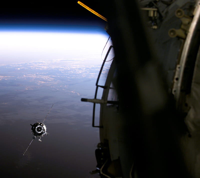 Soyuz, earth, iss, nasa, space, spaceship, HD wallpaper