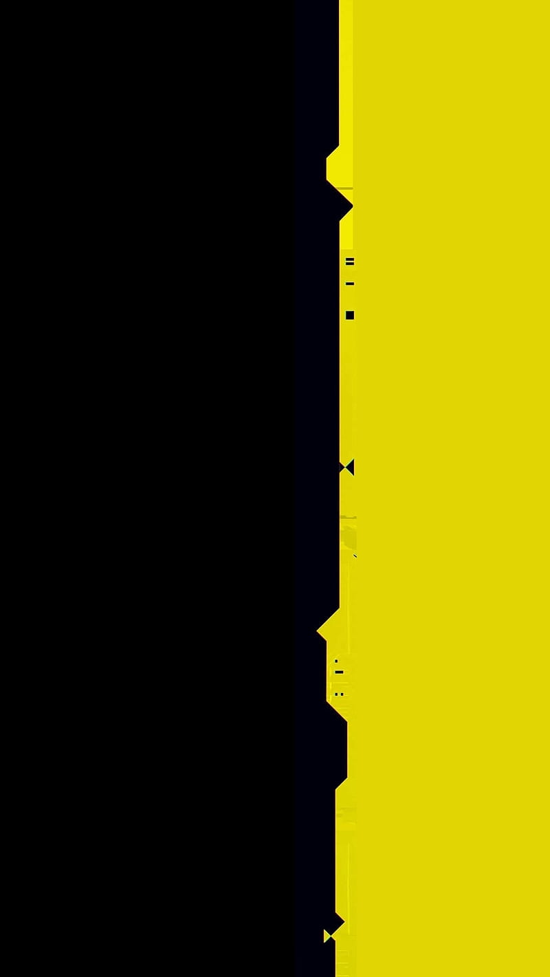 CYBER PUNK, black, effect, technology, yellow, HD phone wallpaper