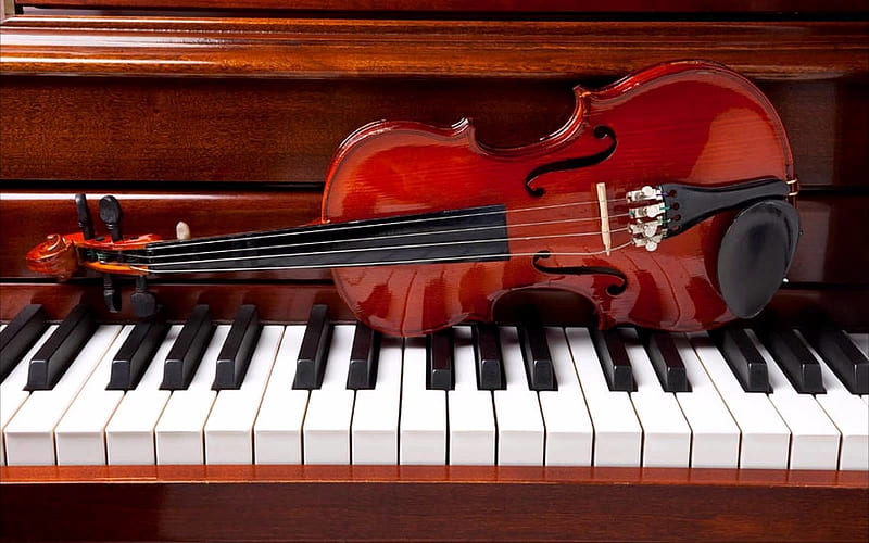 Piano and Violin, instruments, violin, piano, music, HD wallpaper