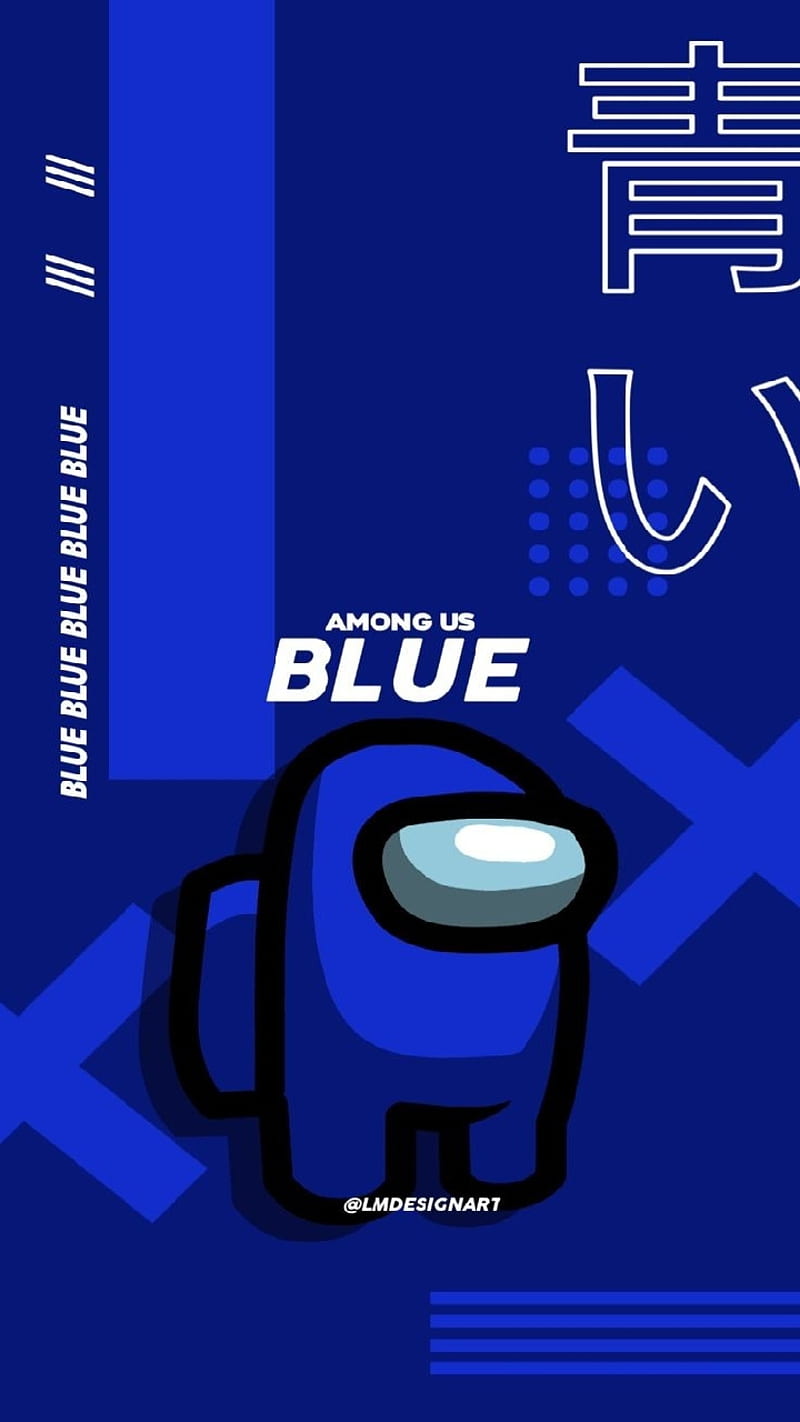 Tripulante-azul, among us, blue, blue, juego, popular, HD mobile wallpaper